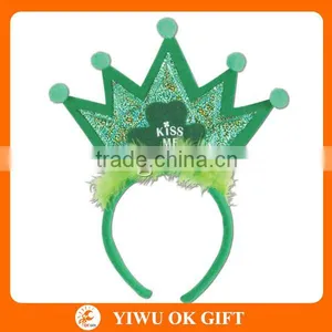 Party Suppliers St Patrick's Day Irish Green Tiara Headband thumbnail-1