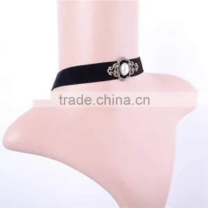 Jewelry Black Lace Choker Necklace Pearl Necklace Fake Collar Necklace Female Gothic thumbnail-2