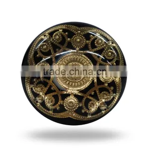 Acrylic Golden Work on Black FInish thumbnail-1