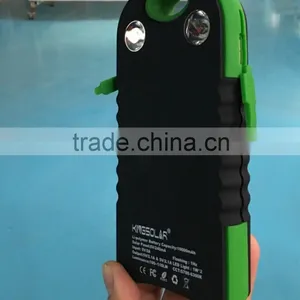 Hot Selling LED Light 10000mah Solar Power Bank Solar Charger Portable thumbnail-2