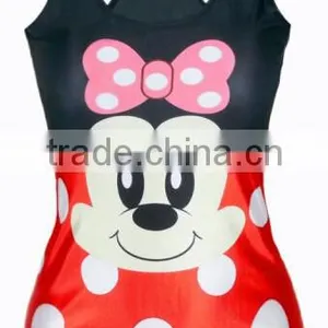 Wholesale Lovely Cat Printed White Tank Top for Women thumbnail-6