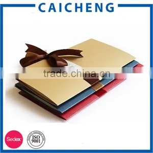 Folding Handmade Gift Card Wedding Invitation Card With Ribbon thumbnail-1