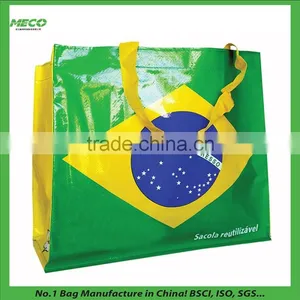 BSCI Factory Wholesale Glossy Laminated Tote Bag, Custom Design is Welcome thumbnail-1