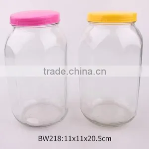GLASS JAR WITH PLASTIC LID thumbnail-1