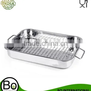 Stainless Steel Baking Pan With Removable Rack thumbnail-2