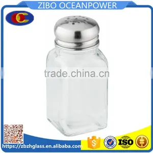 Square Hole Metal Lid Glass Spice Bottle Jar thumbnail-1