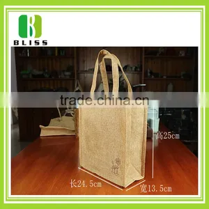 China Manufacture Recycled Foldable Jute Shopping Bag thumbnail-1