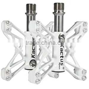 2PCS Kactus Mountain Bike MTB Flat Pedals Magnesium Titanium Axle CNC 3 Bearings Footrest BMX Ultra-light Pedal KTPD - 13T thumbnail-3