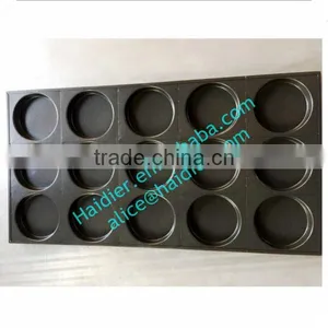 Teflon Coated Aluminum Alloy 15 Grooves Hamburger Round Bread Baking Pan /hamburger Baking Pan thumbnail-1