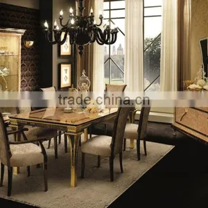 NEW ARRIVAL Charming Wooden Veneer Buffet With Matching Mirror/Italian Classic Side Board(MOQ=1 SET) thumbnail-2
