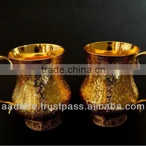 Gold Plated Gift Item Beautiful Kitchen Accessory Gold Plated Beer Mugs thumbnail-1