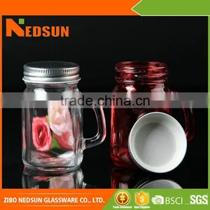 China Supplier Sales Welcome OEM High Quality Mason Jar With Handle thumbnail-1