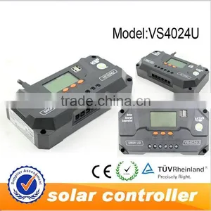 40A LCD Display Screen Dual USB Smart Solar Charge Controller PWM Solar Panel Energy Power System Controller thumbnail-1