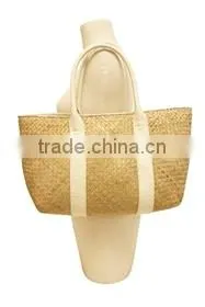 High Quality Best Selling Natural Sea Grass Shopping Bag WITH HANDLE From Vietnam thumbnail-1