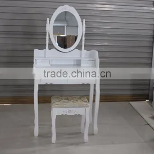 Cheaper Made-up Table/schmenktisch&hocker/white Dressing Table With Mirror thumbnail-4