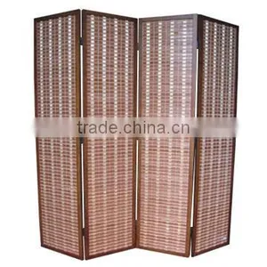 Room Divider Screen With 4 Panels,made of China Fir thumbnail-1