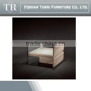 New Turkish White Travertine Base End Table thumbnail-3