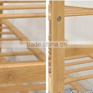 Factory Price Wholesale 4 Tier Practical Promotion Wooden Shoe Rack thumbnail-4