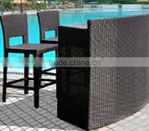 Artificial PE Rattan Bar Table and Bar Stools Outdoor for Sale thumbnail-1