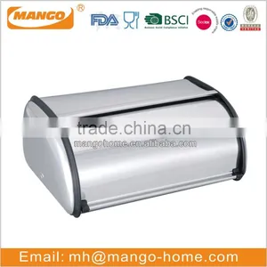 Stainless Steel Kitchen Bread Bin With Glass Bottom thumbnail-5