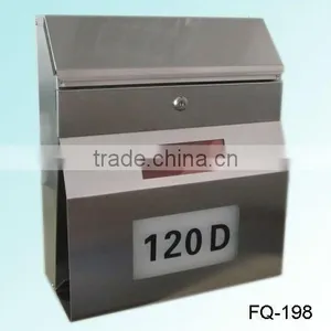 FQ-198 Modern House Numbers Light Address Numbers Wall Mounted Stainless Steel Mailbox thumbnail-2
