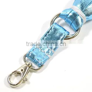 Handmade Metallic Blue Leather Tassel Keychain Keyring Charm for Women Handbag Wallet Accessories thumbnail-2