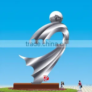Stainless Steel Ball Outdoor Sculpture thumbnail-1