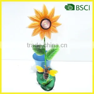 YS15180 Metal Craft With Solar Flower Pot for Garden Decor thumbnail-1