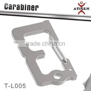 New Gift Stainless Steel Carabiner Clip Keychain Key Ring Lucky Letter thumbnail-1