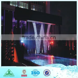 Glass Water Wall Fountain, With Digital Logo or Light, Digital Water Fountain thumbnail-2