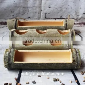 Long Polishing Bamboo Material Decoration Craft Bamboo Vase thumbnail-1
