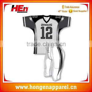 Hongen Apparel Wholesale Latest Sublimated American Football Jersey Cheap Blank Embroider Logo Jersey thumbnail-1