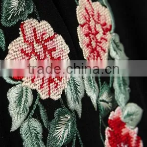 Long Sleeve Black Embroidery Dress Design Latest Women Hand Embroidery Design For Dress HSD6667 thumbnail-3