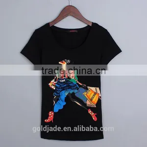Latest Fashion Casual Elegant Short Sleeve Summer Women Printed T Shirt thumbnail-2