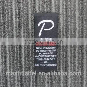 High Quality Custom Mitre Fold Main Woven Label for Clothing thumbnail-6