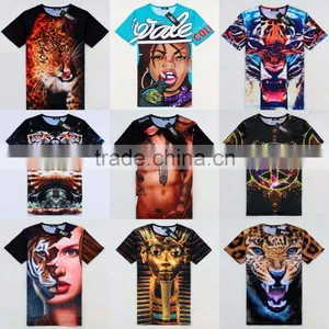Full Over 3d Printing High Quality Short Sleeve Summer T-shirt thumbnail-5