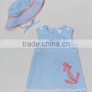 2017 New Design Fashion Baby Clothes Boutique Popular Style Short Sleeve Dress Summer Wear Baby Girl Dresses thumbnail-1