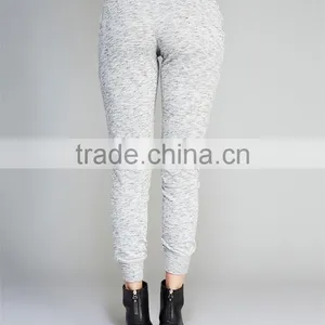 OEM Cheap Knit Joggers Plain Grey Sport Girls Sex Photos in Skinny Trousers thumbnail-3