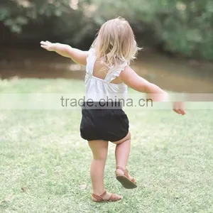 New Fashion Sky Bule Baby Bloomer Elastic Kids Pants Wholesale thumbnail-3