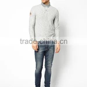 Mens Polo T-shirt , 100%cotton Polo T-shirt,polo Neck Long Sleeve T-shirt thumbnail-4