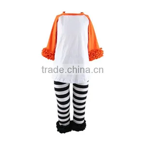 Cotton Orange Baby Girl Halloween Icing Ruffle Sets Costume Halloween Outfit Clothing thumbnail-1