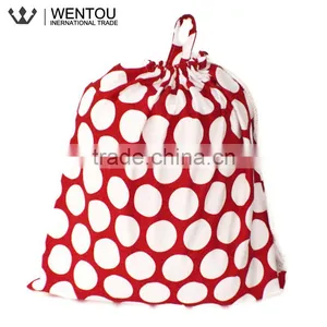 Newest Monogram Chevron Polka Dot Cotton Laundry Bag thumbnail-5