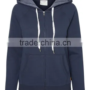2016 Winter Wholesale Women 100% Cotton Plain Zip Hoodie Free Sample thumbnail-2
