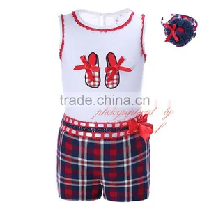 Girls Short Set Applique Kids Outfit thumbnail-1
