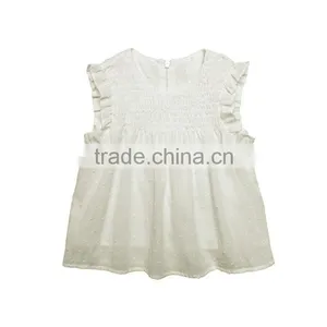 Fashion Boutique Infant Girls Clothes Summer Ruffle Sleeve Smocking Design Voile Swing Baby Dress thumbnail-1