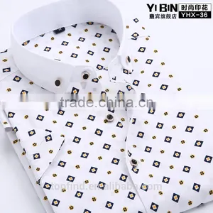 2015 Lastest Transfer Print Fashion Mens Dress Shirt thumbnail-1