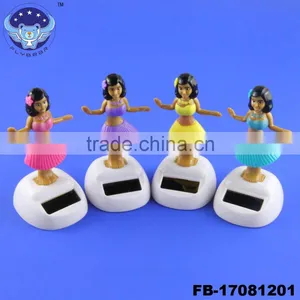 Hula Girl Solar Powered Dancing Figure Toy Promotional Solar Bobble Head Doll thumbnail-1