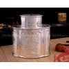 Silver Tea Bucket - Four-Season Flowers Tea Bucket thumbnail-1