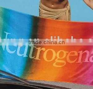 100% Cotton Terry Velour Printed Beach Towel thumbnail-1