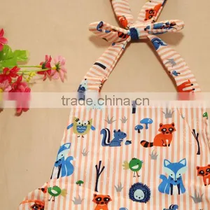 Animal Printed Toddler Ruffle Romper Dress thumbnail-4